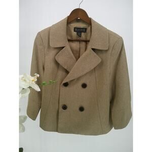 Blacker By Stanley Blacker Womens Size 14 Double Breasted Cropped Blazer Jacket